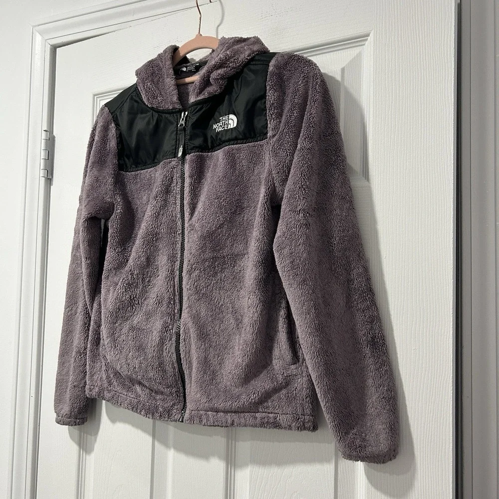 GIRLS YOUTH The North Face Oso Hooded Jacket Large 14/16 Zip Hoodie Ashen Purple